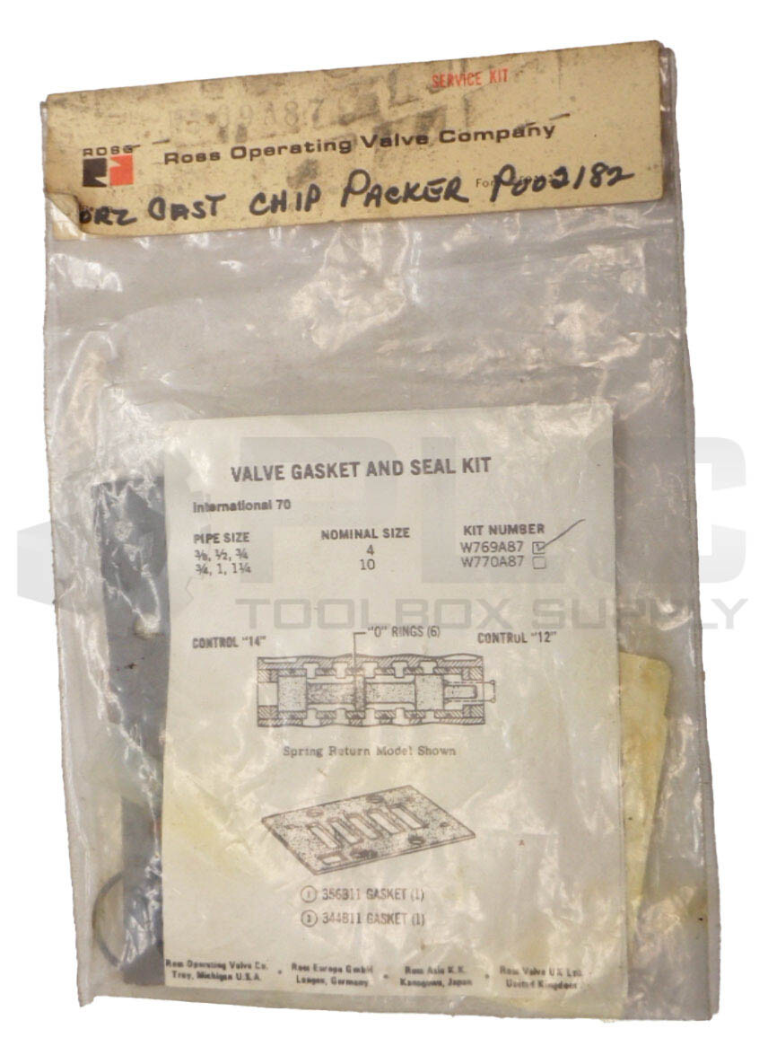 SEALED NEW ROSS CONTROLS W769A87 VALVE GASKET AND SEAL KIT