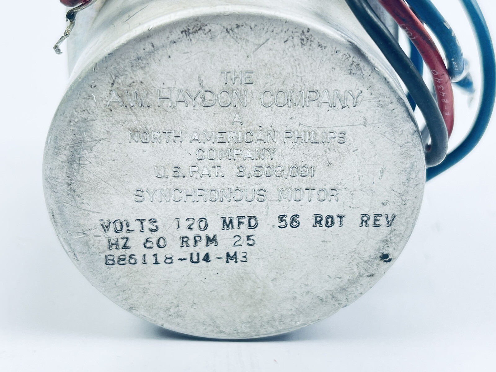 PARTS ONLY AW. HAYDON B86118-U4-M3 SYNCHRONOUS MOTOR 120V 25RPM