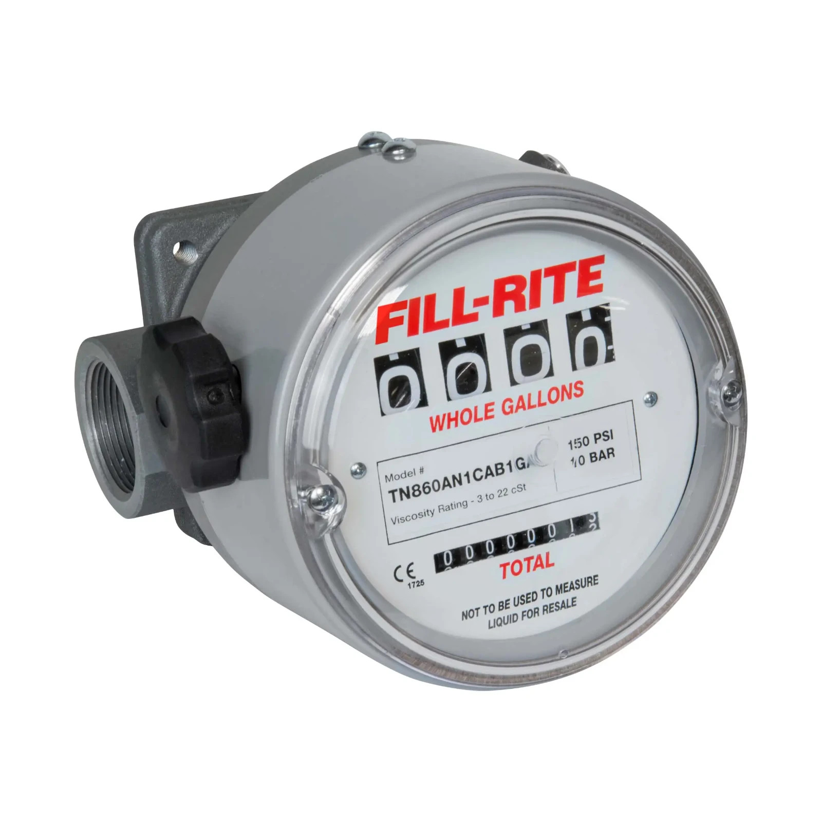 FILL-RITE TN860AN1CAB2GAC Flowmeter 150 PSI 1-1/2 in Mechanical Flow Meter