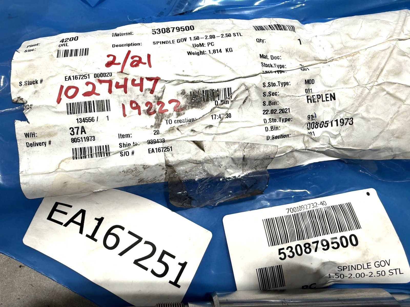 Dresser Rand WOODWARD Governor Steam Turbine Spindle 530879500 STL (OEM) *NEW*