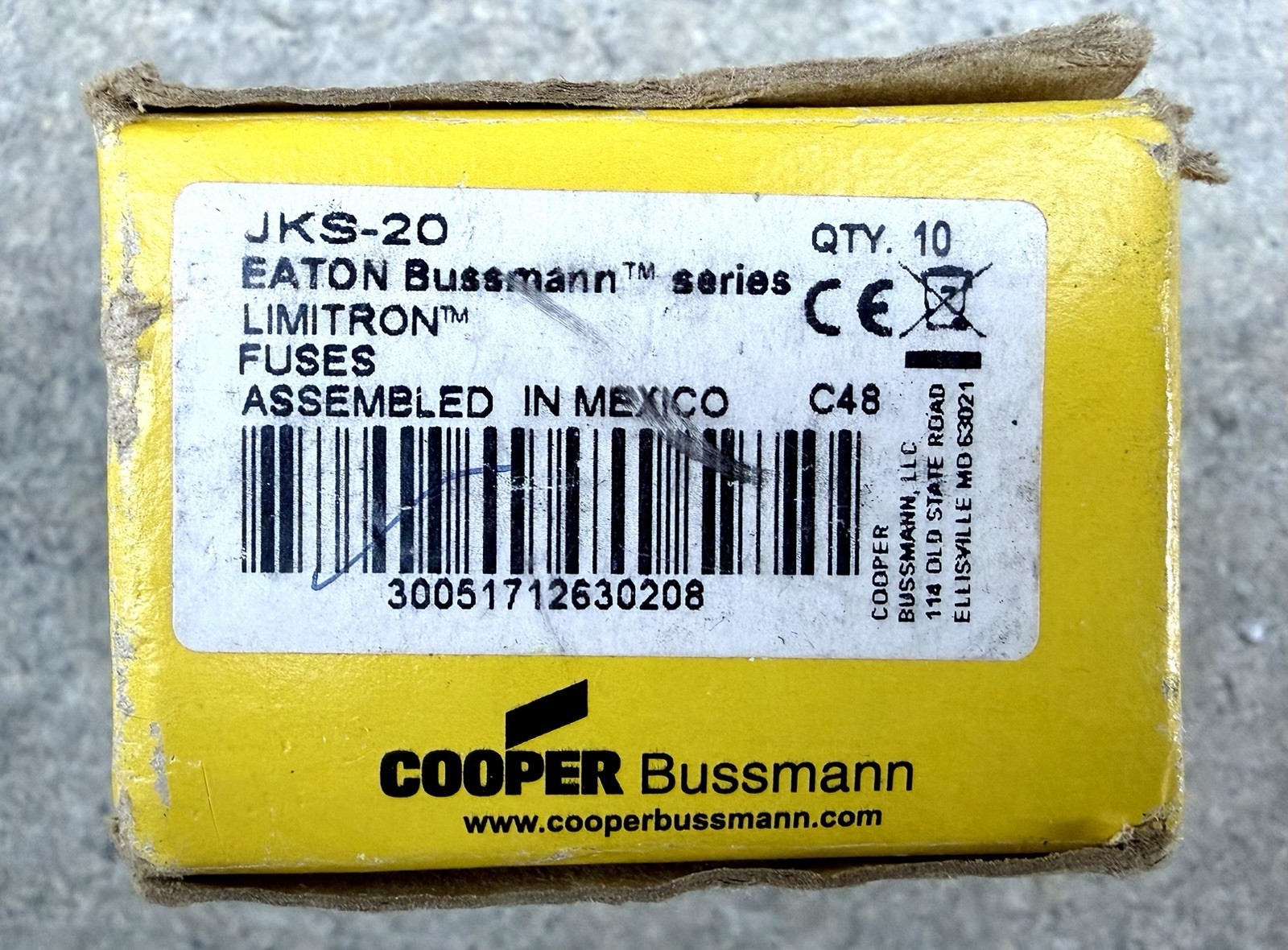 Eaton BUSSMANN LIMITRON 20A 600V CLASS J FUSES JKS-20 ***LOT OF 10 NEW!