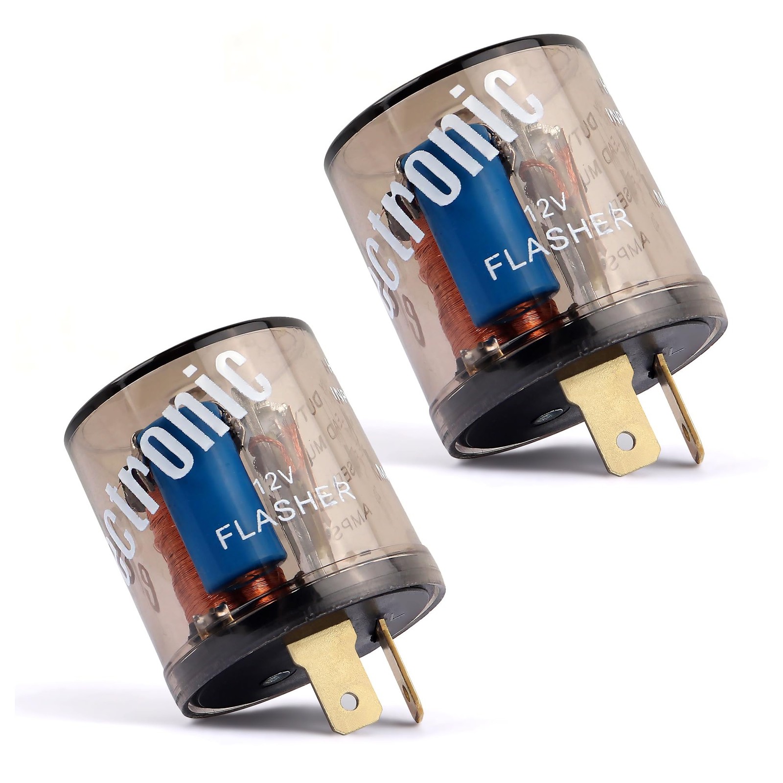 2PCS 12V Flasher Relay,Heavy Duty 2Pin Turn Signal Relay Only for Repairing H…