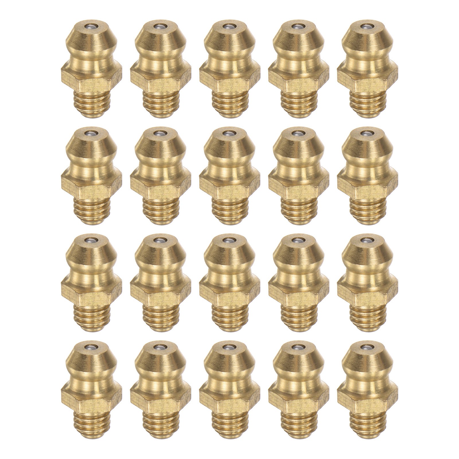 Brass Straight Hydraulic Grease Fitting Accessories M5 x 0.8mm Thread 20Pcs