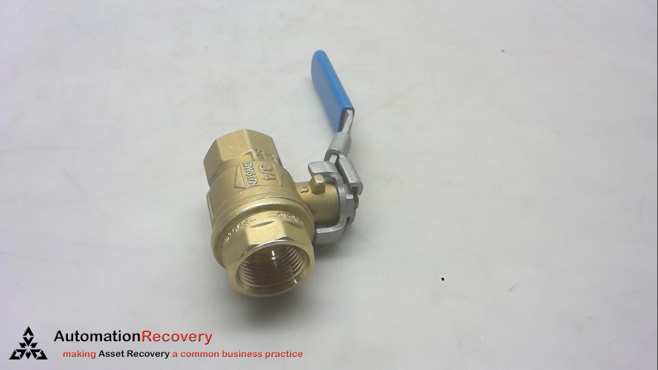 RUB CW617N 3/4, BRASS BALL VALVE, FEMALE, SIZE:3/4, NEW* #264204