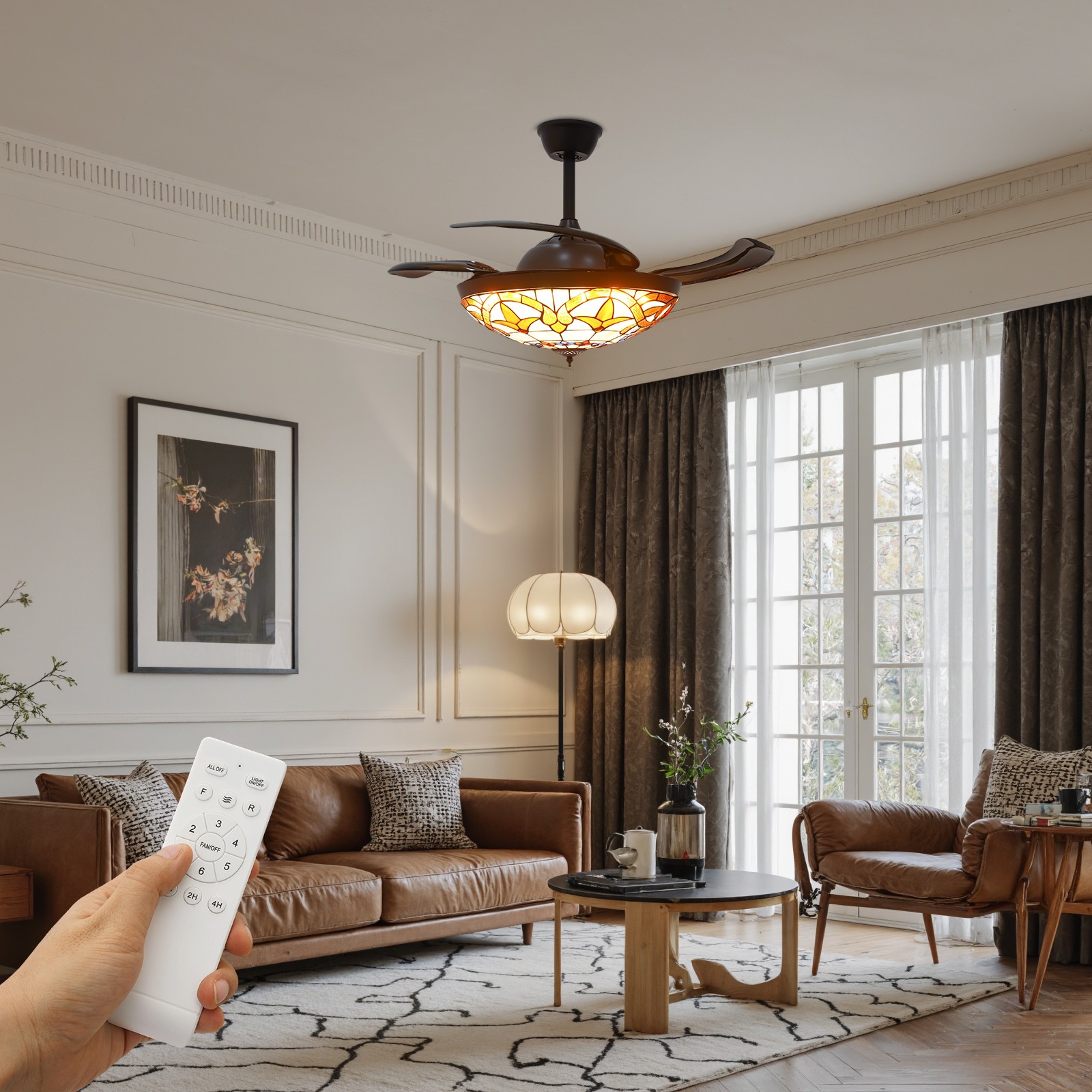 Ceiling Fan Light, 42Inch Ceiling Fan Light, Ceiling Fan Light W/ Remote Control