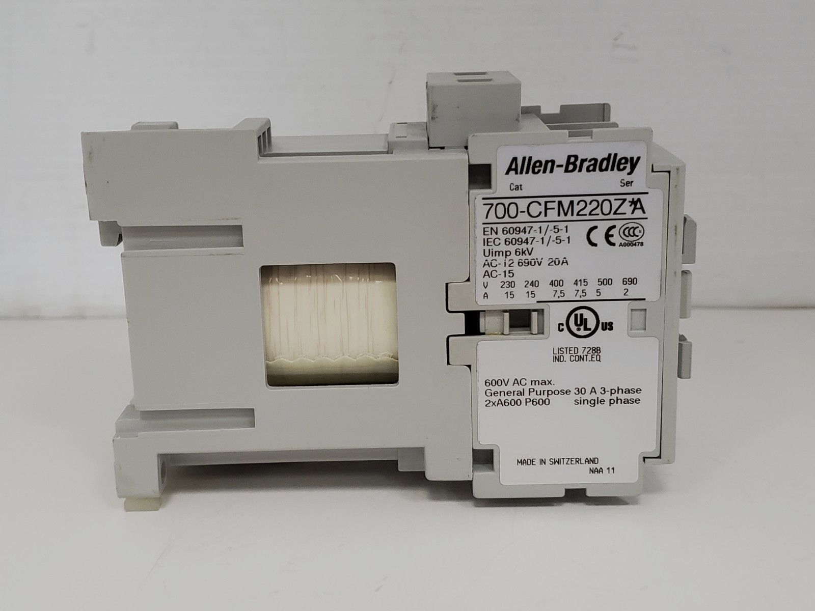ALLEN BRADLEY 700-CFM220ZJ CONTROL RELAY 2 NO 2NC 24V DC SERIES A NNB
