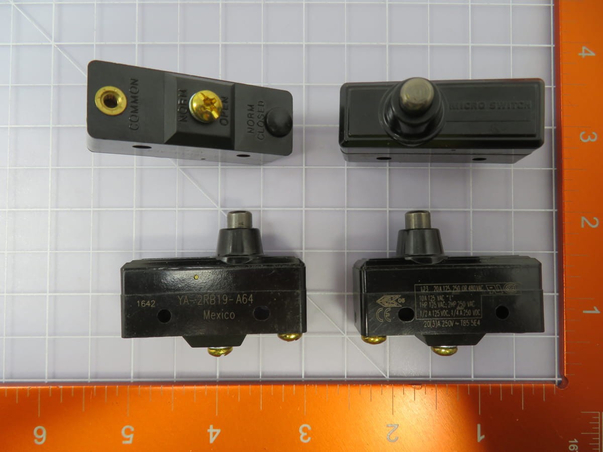 Lot of 11 HONEYWELL YA-2RB19-A64 Basic / Snap Action Switches SP-NO CIR 20A 250