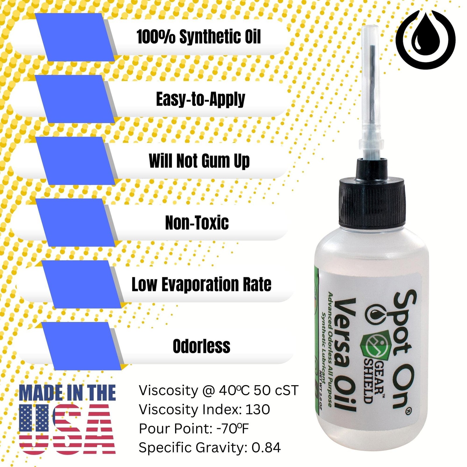 Advanced Full Synthetic Oil for Clocks, Knives, Tools – USA Made (2 oz)