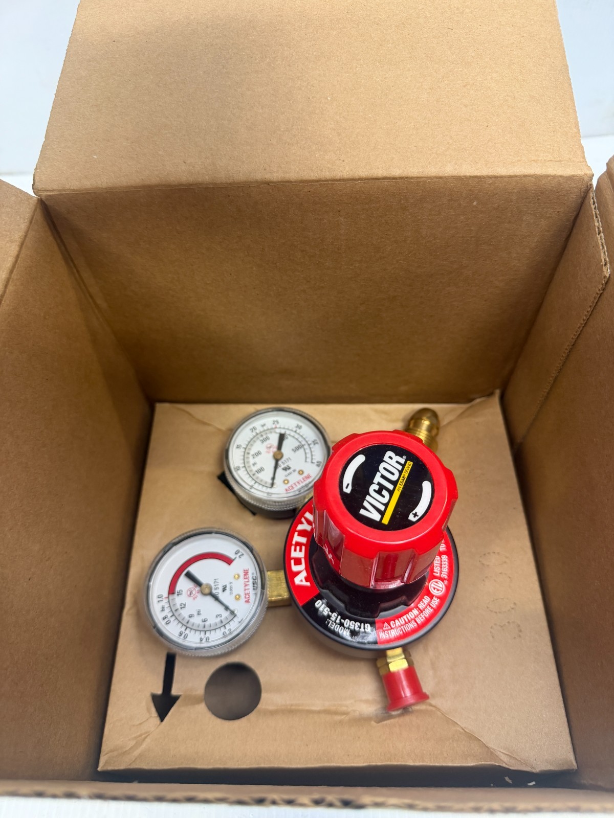 VICTOR #GT350-15-510 / #0781-4258 Acetylene Two-Stage Regulator