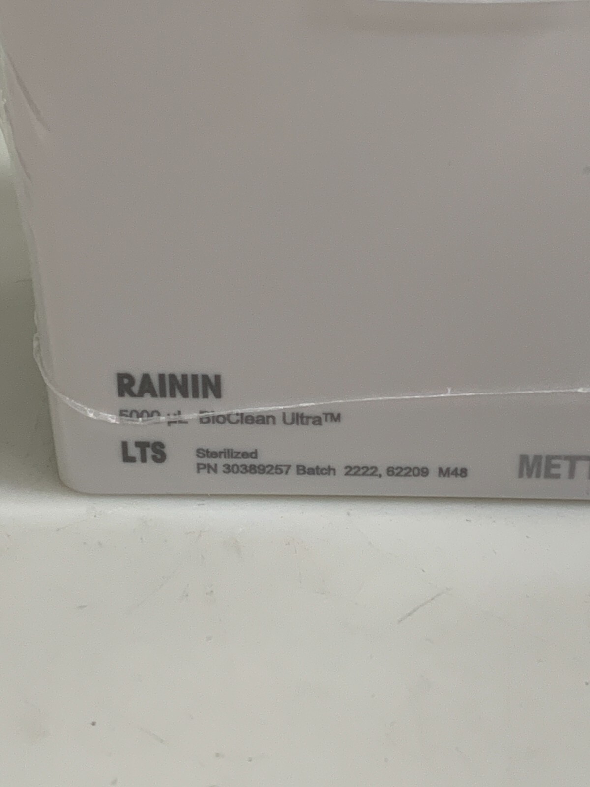 4 LOTS AVAIL METTLER TOLEDO RAININ 5000uL PIPETTE TIPS ULTRA BIO CLEAN 30389257