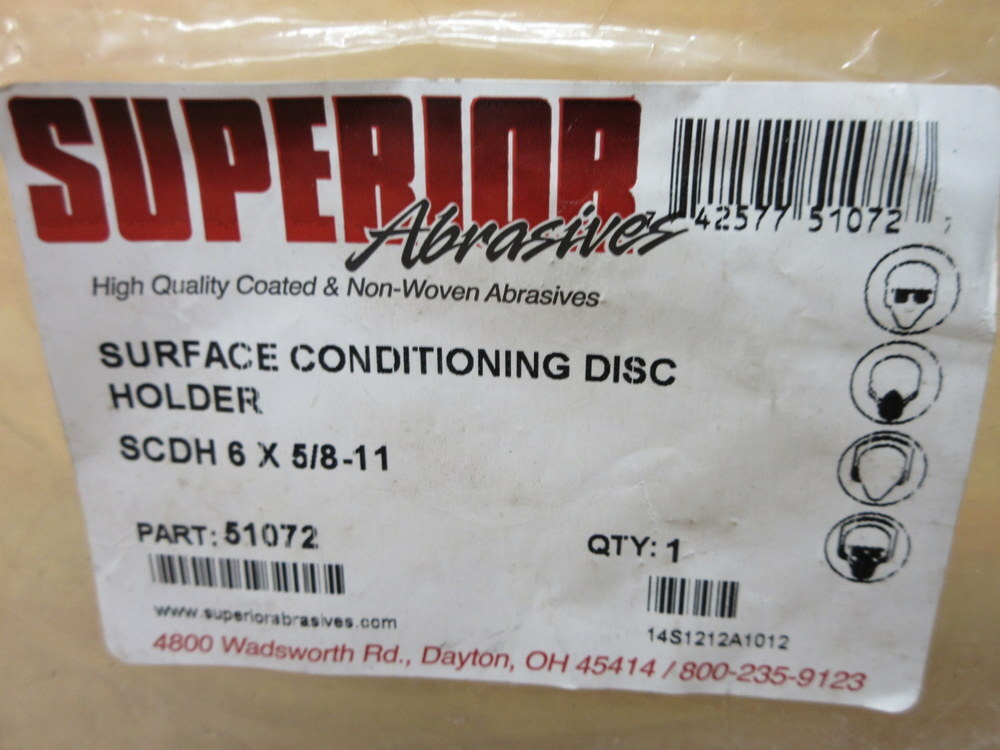 Superior Abrasives 51072 Surface Conditioning Disc Holder