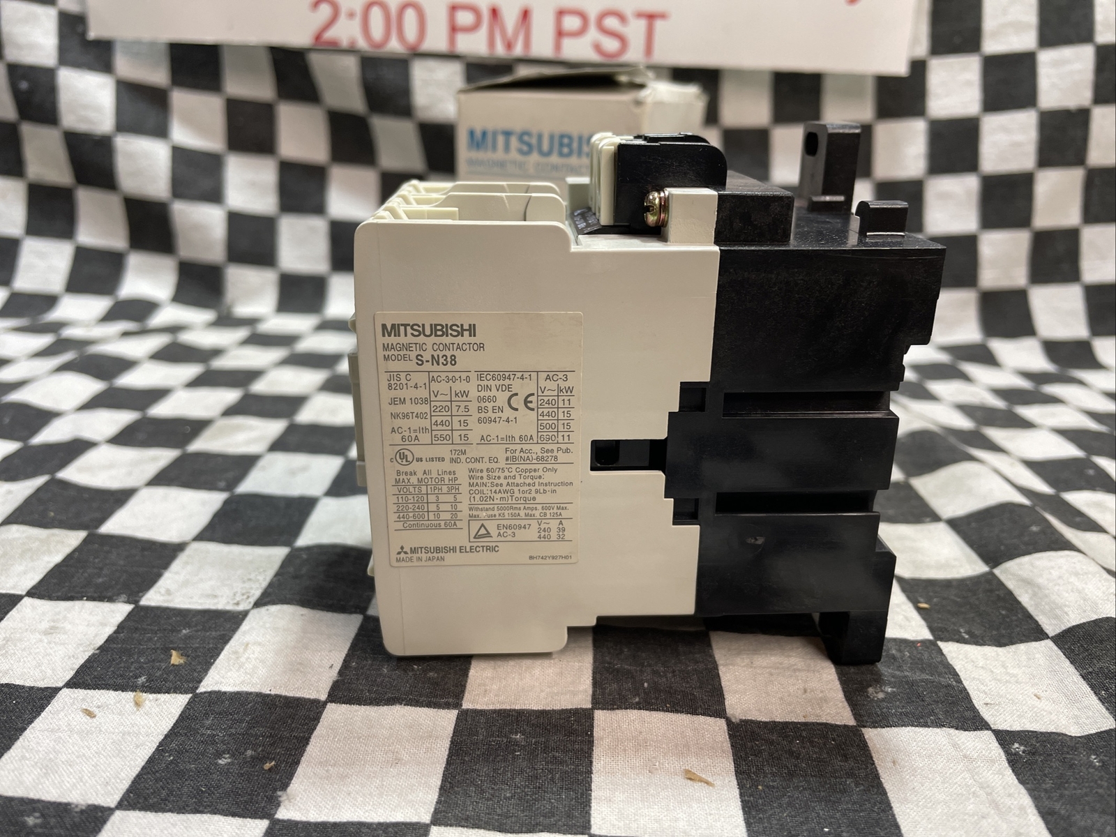 MITSUBISHI CONTACTOR 110V-120V, S-N38(CX)AC120V, S-N38CXAC120V #1175E17