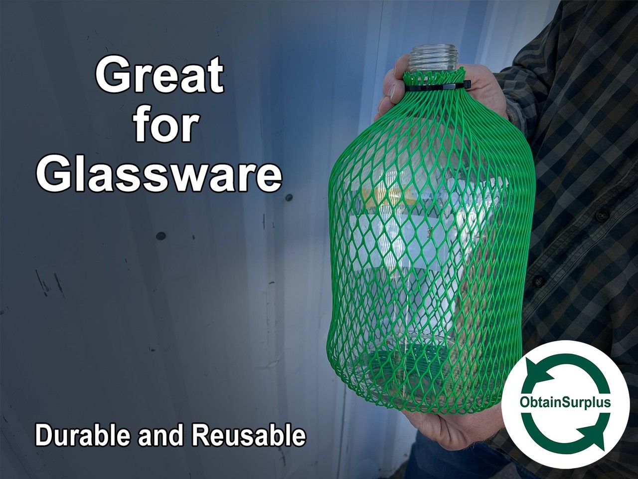 Poly-Net HDPE Protective Mesh Tubes 16″ x 18.5″ Green, 2-Pack
