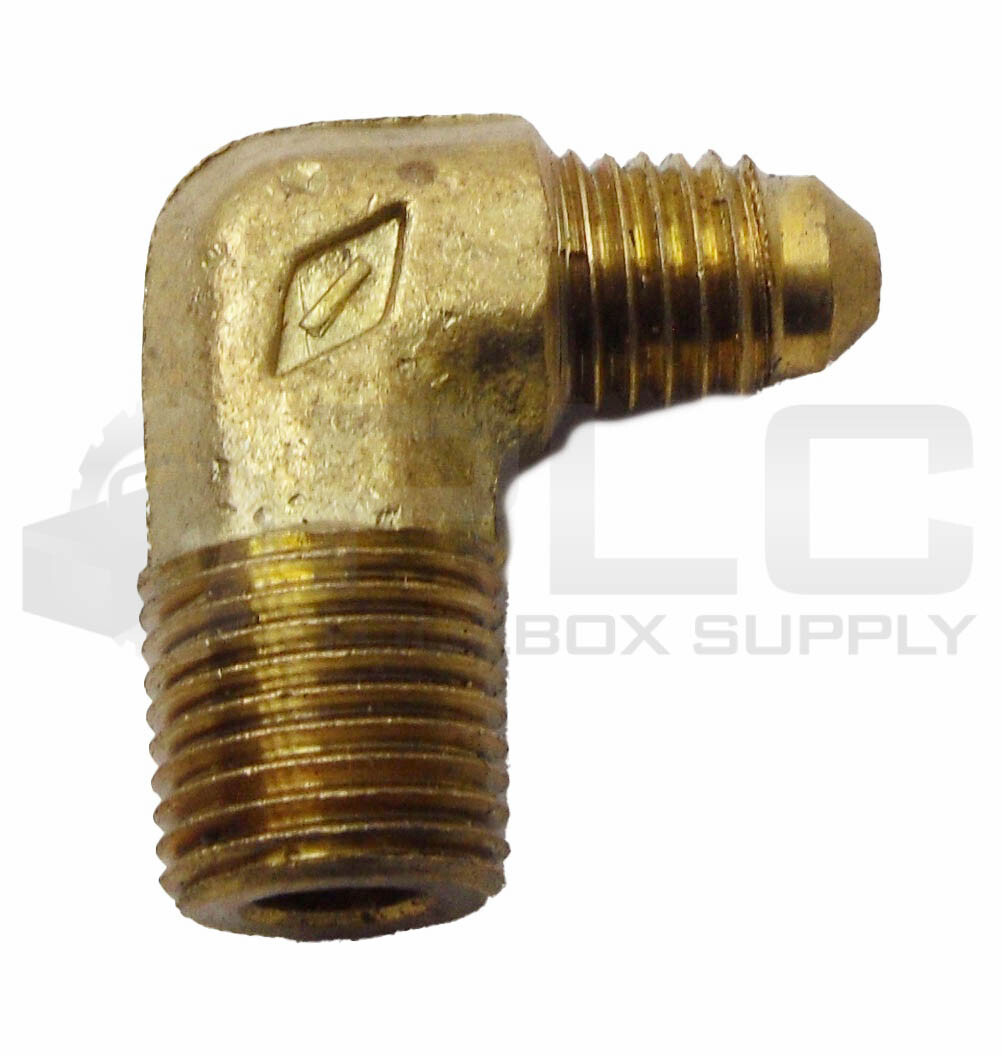 LOT OF 36 NEW 7/16″ OD MALE X 5/16″ OD MALE FLARE 90° ELBOW FITTINGS BRASS