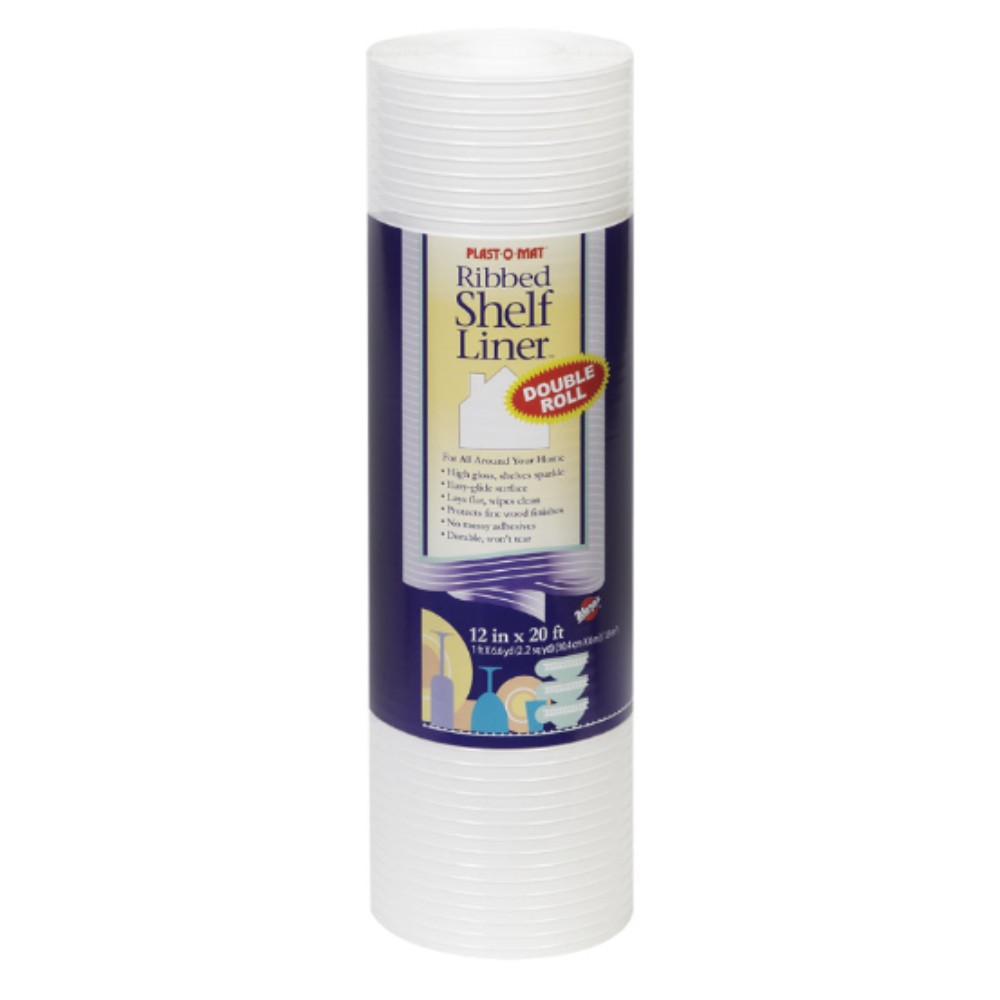 Warp’s PM120-W Plast-O-Mat White Ribbed Shelf Liner 12 W in. x 20 L ft.