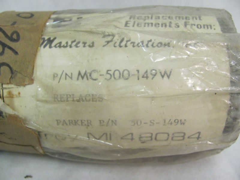 McMasters MC-500-149W Replacement Filter, Parker P/N 50-S-149W, New/Unused
