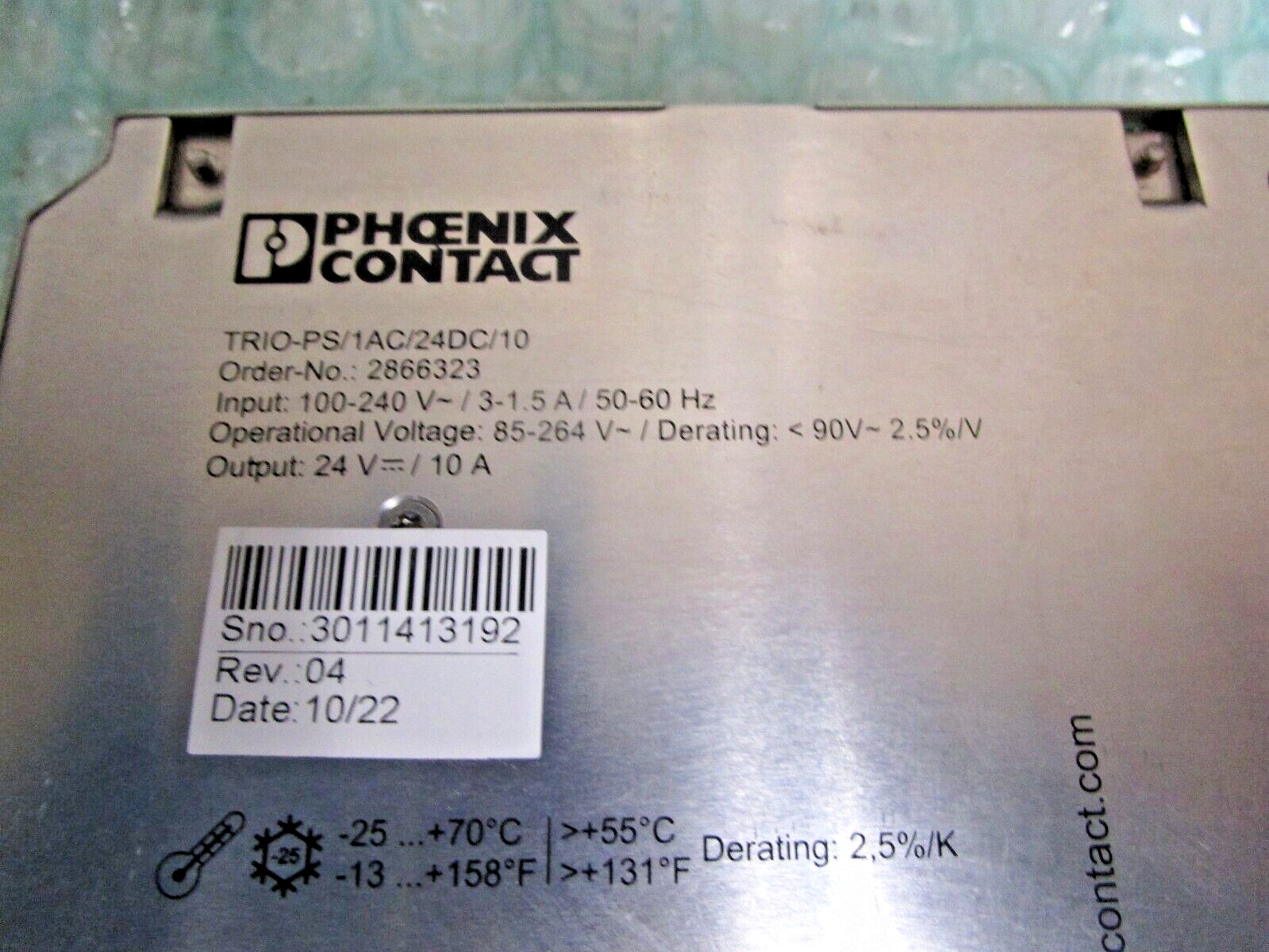 PHOENIX CONTACT TRIO-PS/1AC/24DC/10