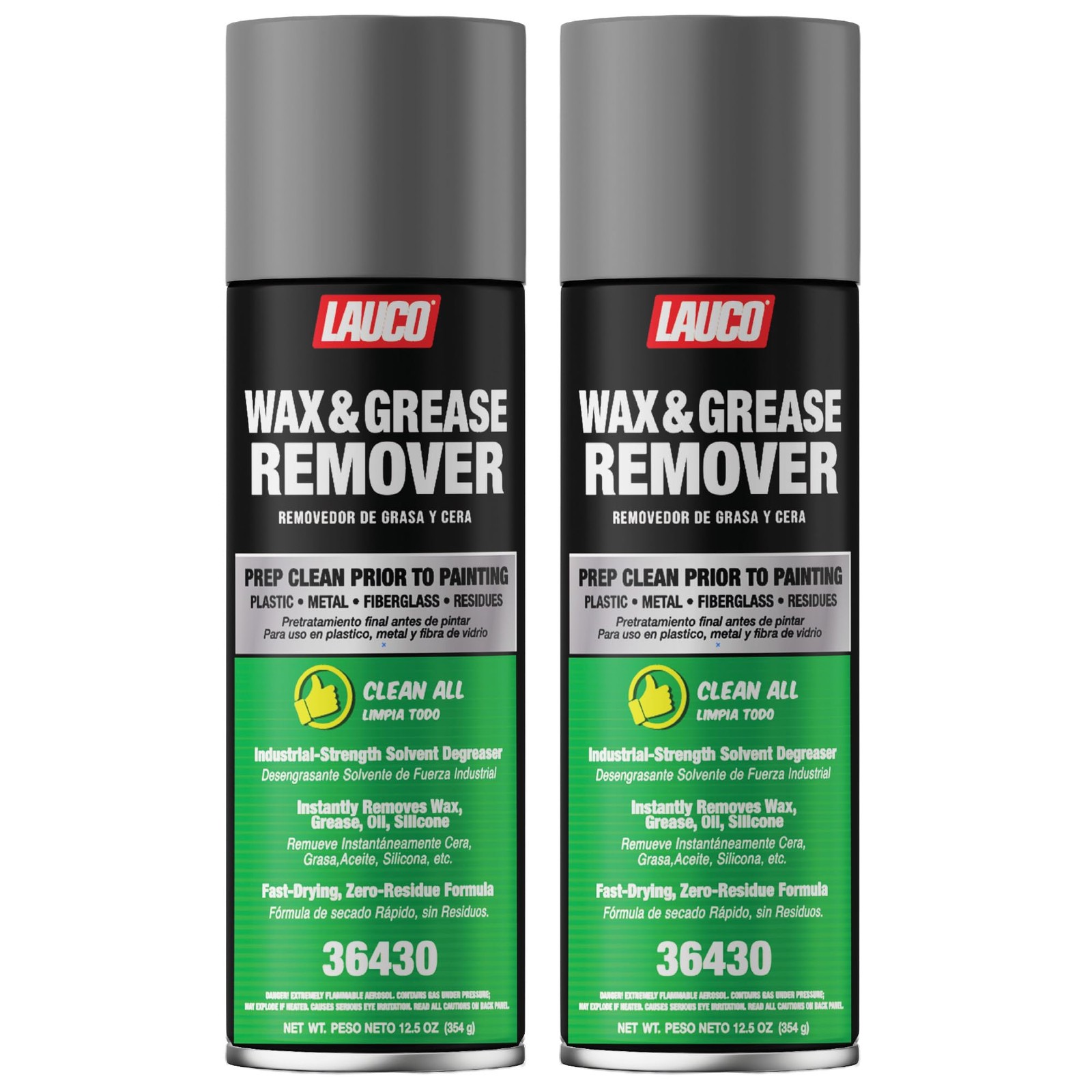 LAUCO Wax & Grease Remover Spray 13 oz, Pack of 2, Automotive Paint Prep