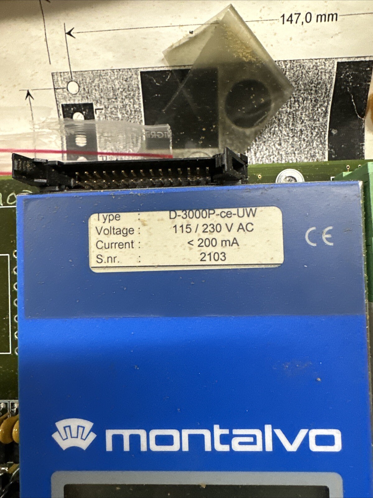 NEW, MONTALVO SYSTEM 3000 D-3000P-ce-UW 115/230VAC GOSS TENSION CONTROLLER