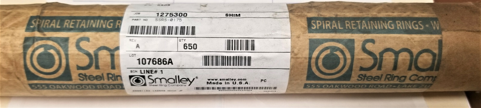 Shim Spacer Retaining Ring For 1.75″ Outside Diameter, Quantity of 30 (Smalley)