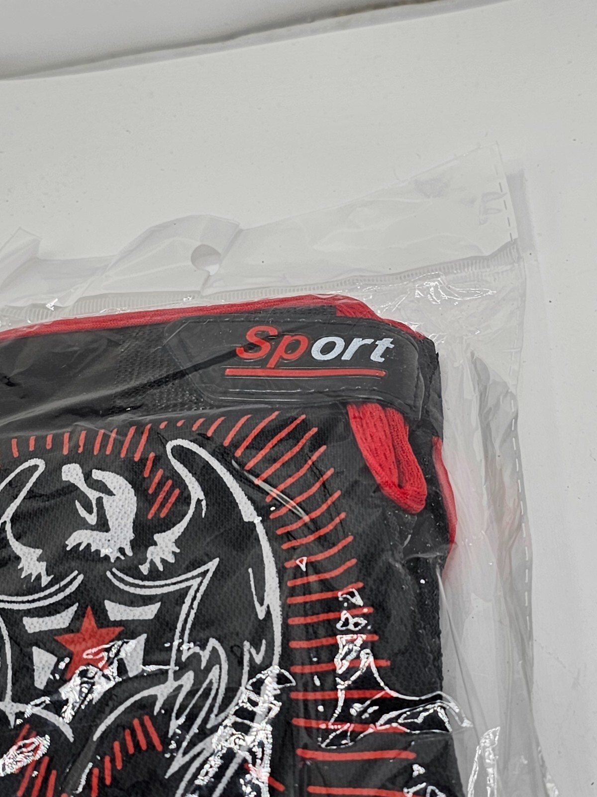 (2 PAIRS) Sports Cycling Bike Gloves Padded Full Finger Black/Red