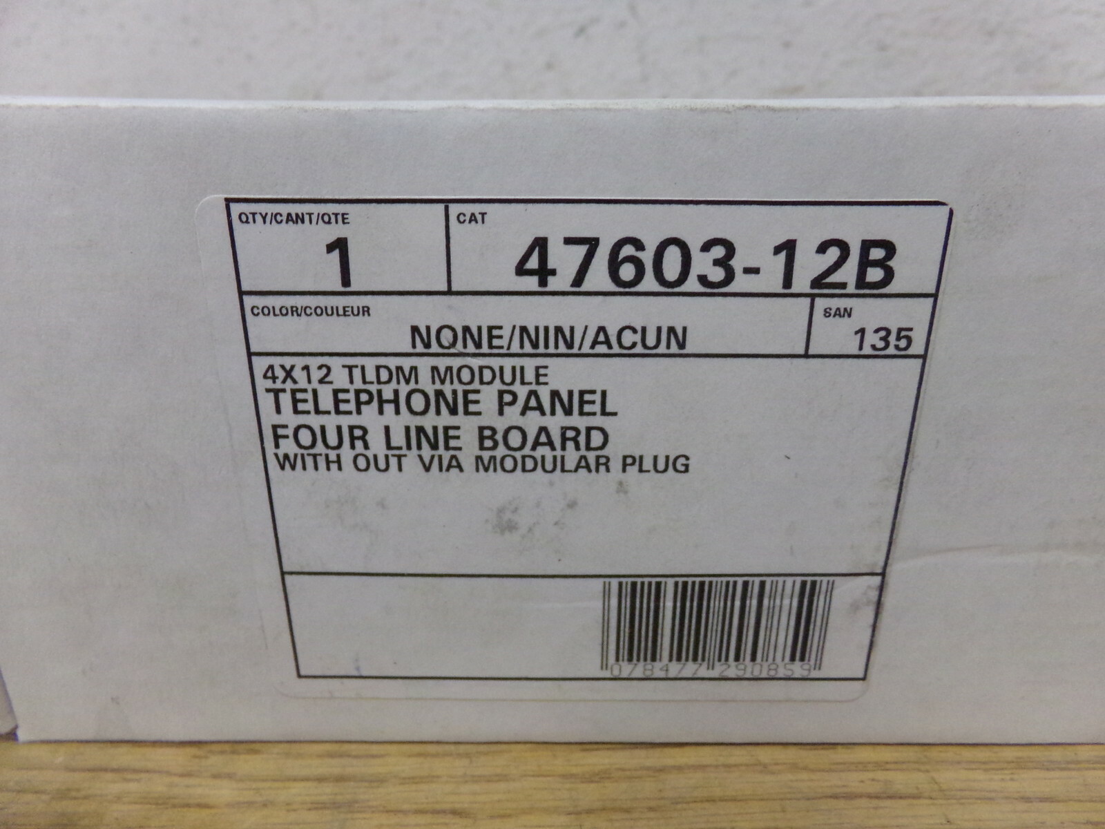NEW Leviton 4X12TLDM Module Telephone Panel Four LIne Board with OUT Via Modular