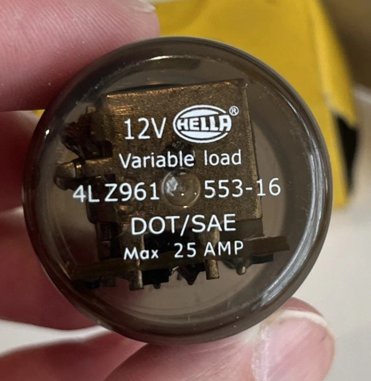 HELLA 961553161 Flasher 12V 3 Pin Rnd, Multi