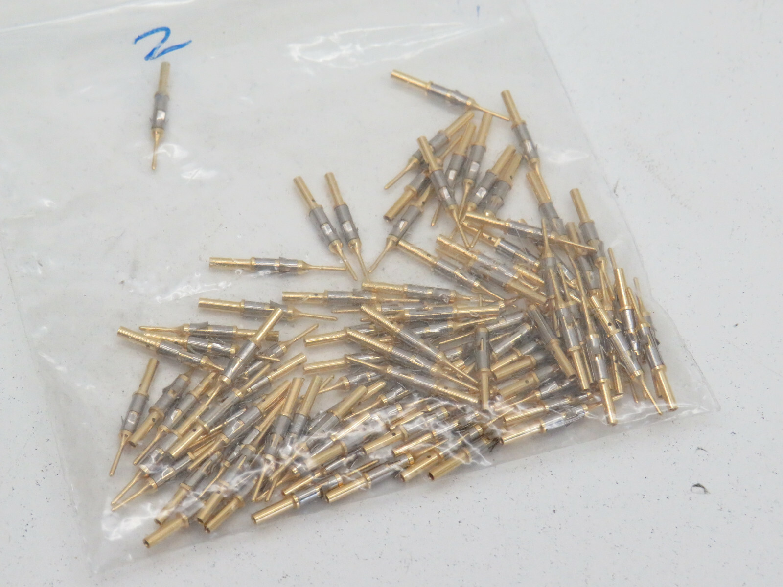 (20-Pack) Contact Pin Socket with Sprin, Male, 1mm, Gold Plated