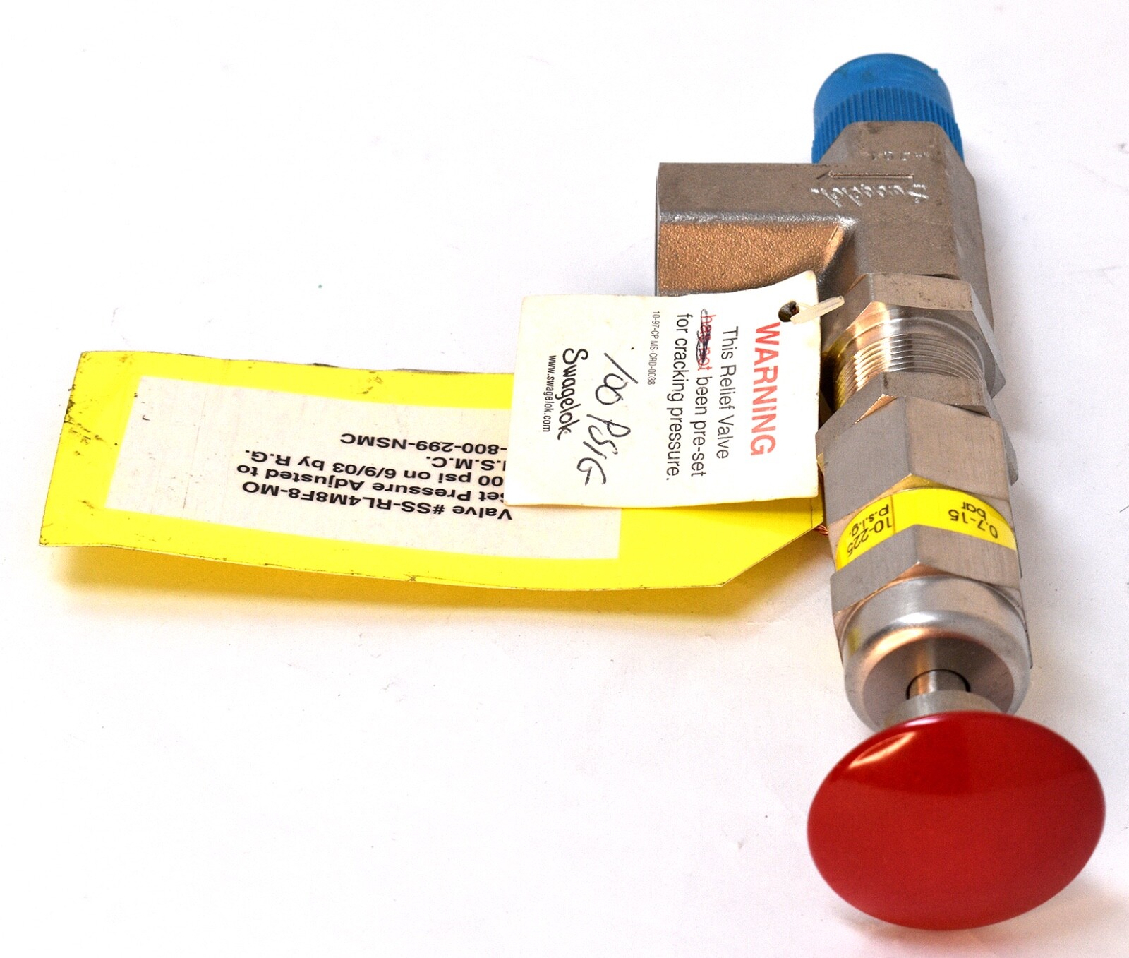 Swagelok SS-RL4M8F8-MO 10-225PSI NSNP New