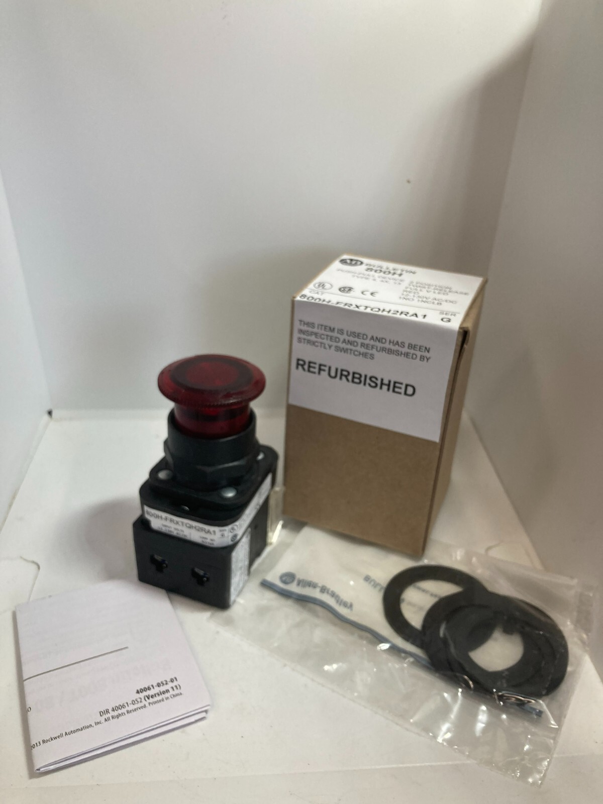 ALLEN BRADLEY 800H-FRXTQH2RA1 PUSHPULL 2 POS TWIST REL RED 1NO/1NCLB SERIES G