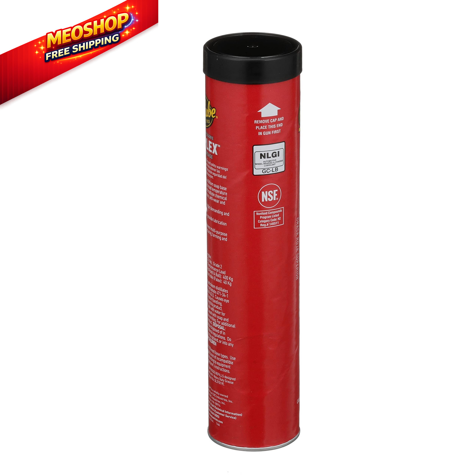 Sta-Lube Sta-Plex Extreme Pressure Premium Red Grease SL3190 14 Oz, Cartridge