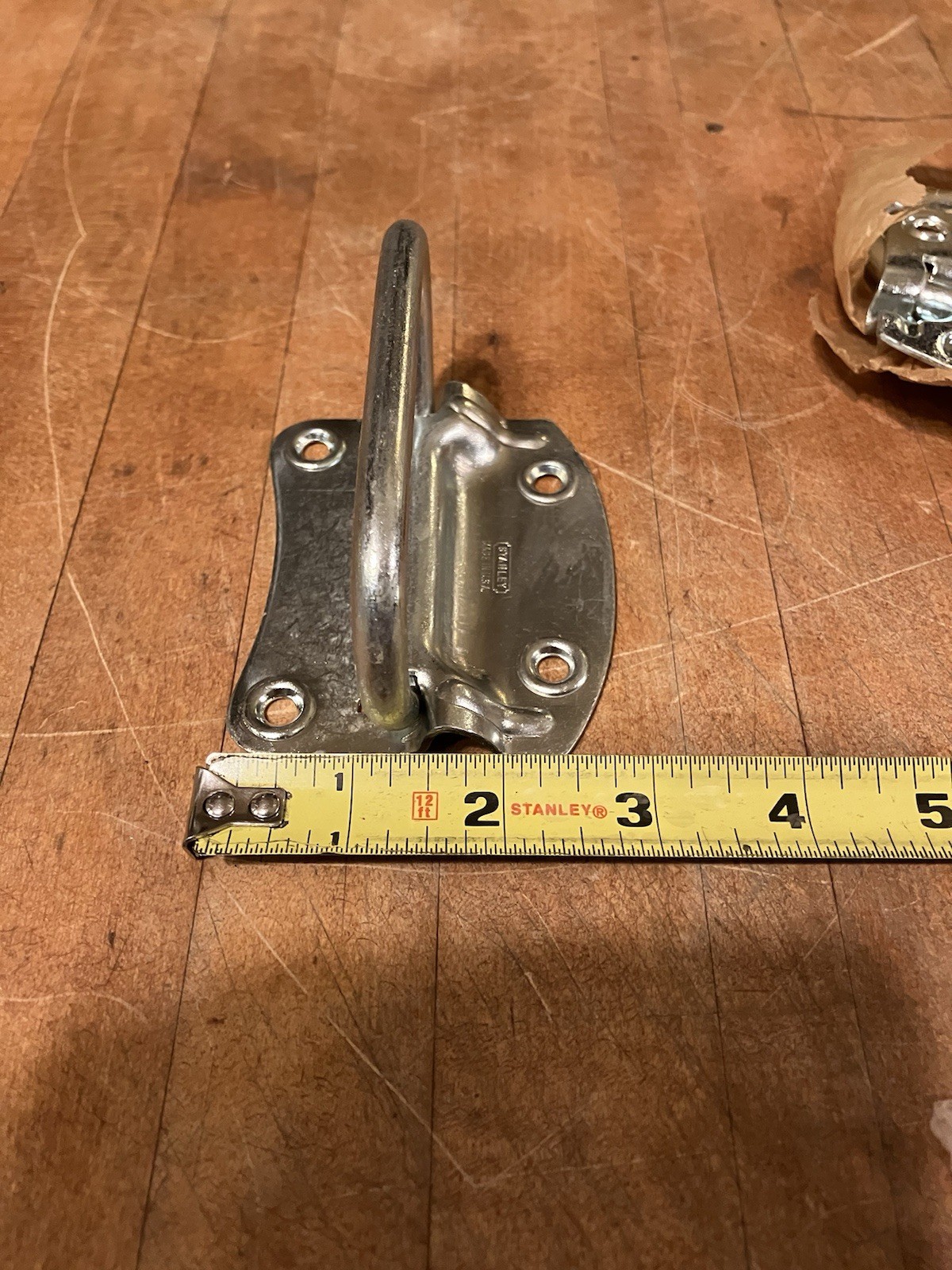 NOS Vtg. 3 Pairs Stanley 1205 US2C Steel Zinc Plated Chest Handles No. 3 1/4 USA