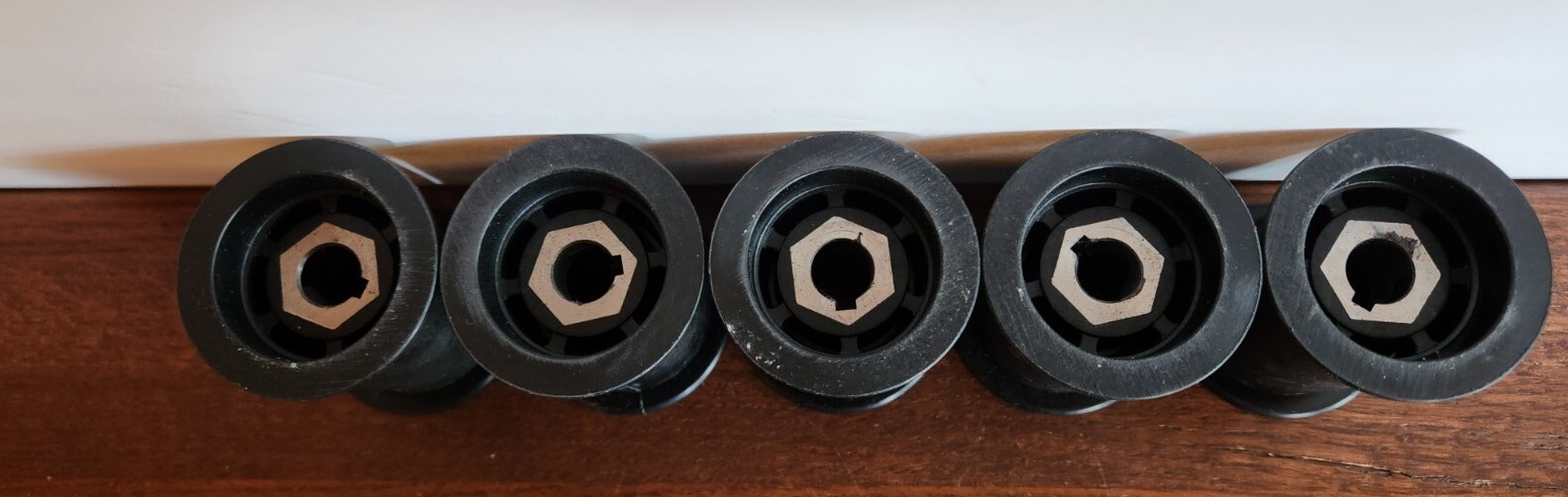 5 Piece Drive Flanged Rollers 2-3/8” X 2″ 3020-02-000-3183 NEW