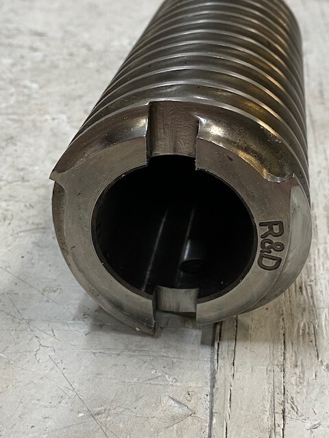 R&D 8″x3″ Pointed Worm Screw for Cheese/Corn Puff Extruder Machine (K1)