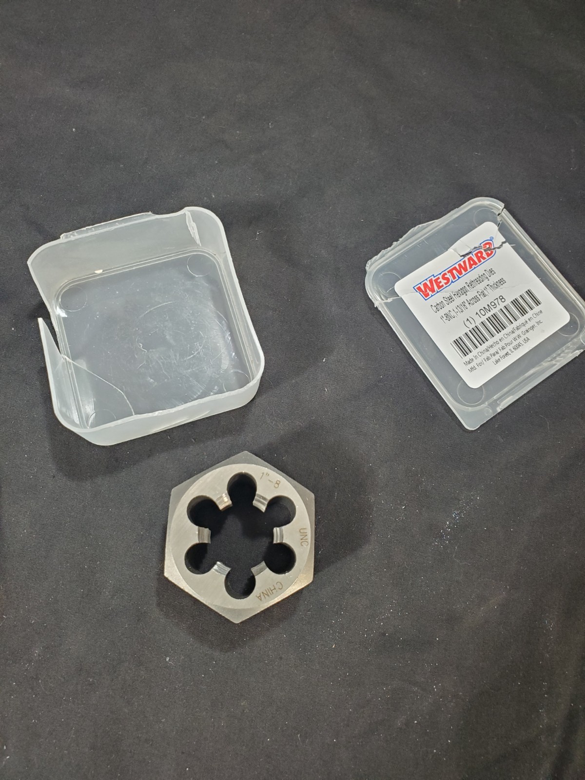Westward 10M978 Hex Rethreading Die, Std 1In, 8 Pitch