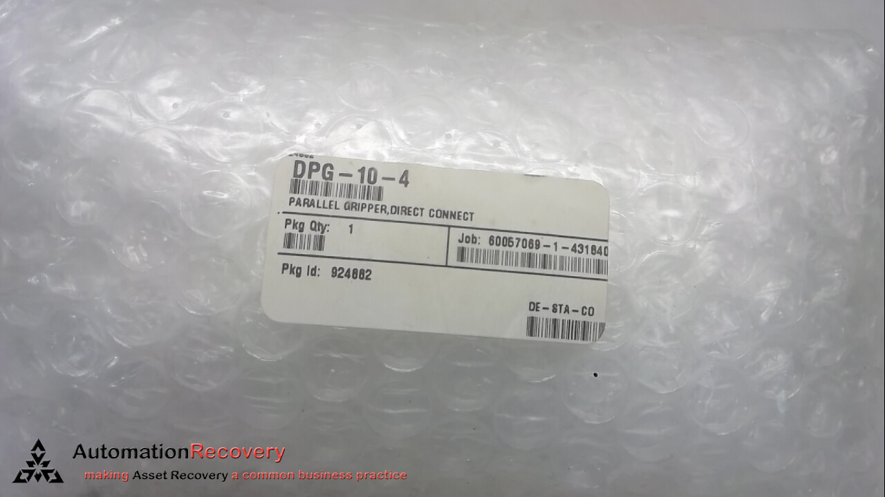 DESTACO DPG-10-4 2-JAW PARALLEL GRIPPER, DIRECT-CONNECT GIB, IP54,, NEW #265330
