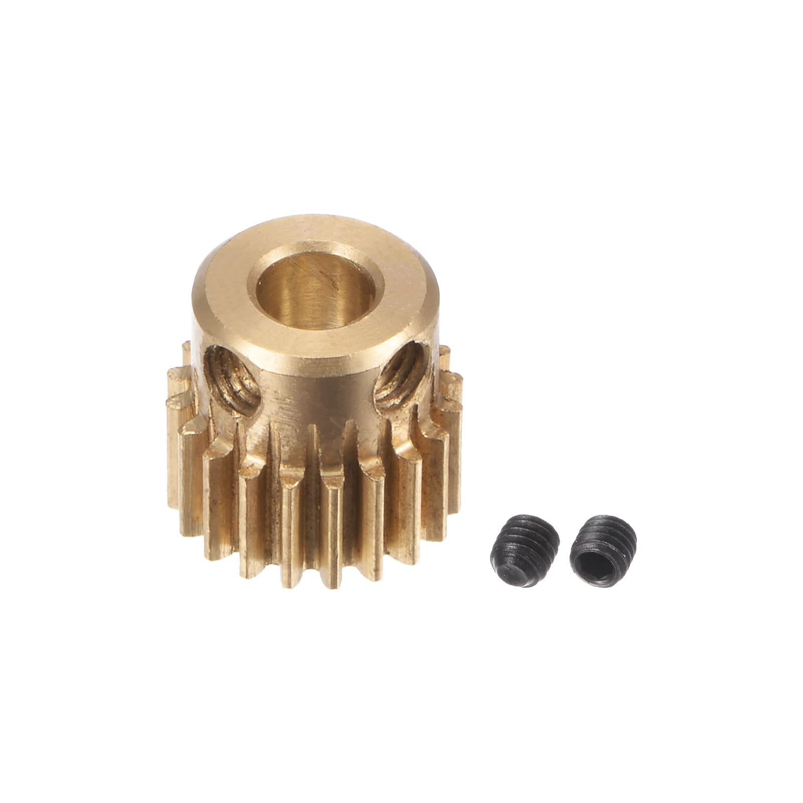 uxcell Pinion Gear Set Brass Motor Rack Straight Spur Gear with Step 0.5 Mod …
