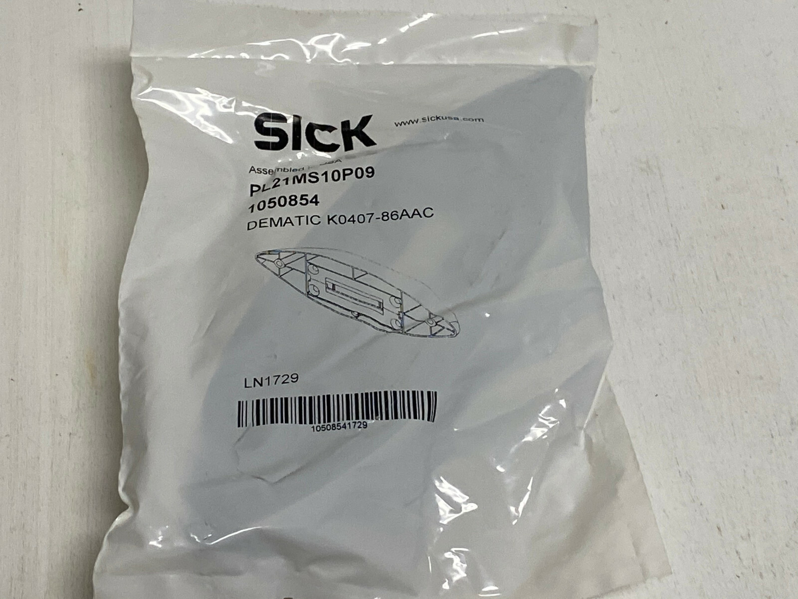 T1: Sick PL21MS10P09 Dematic K0407-86AAC Process Photo Reflector Assembly