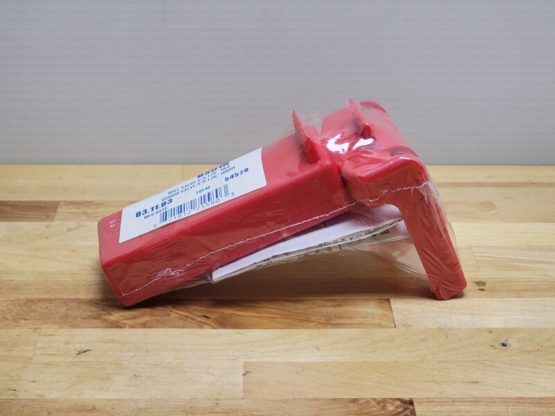 Honeywell North Ball Valve Lockout Be-Safe BS01R, Polypropylene, Red