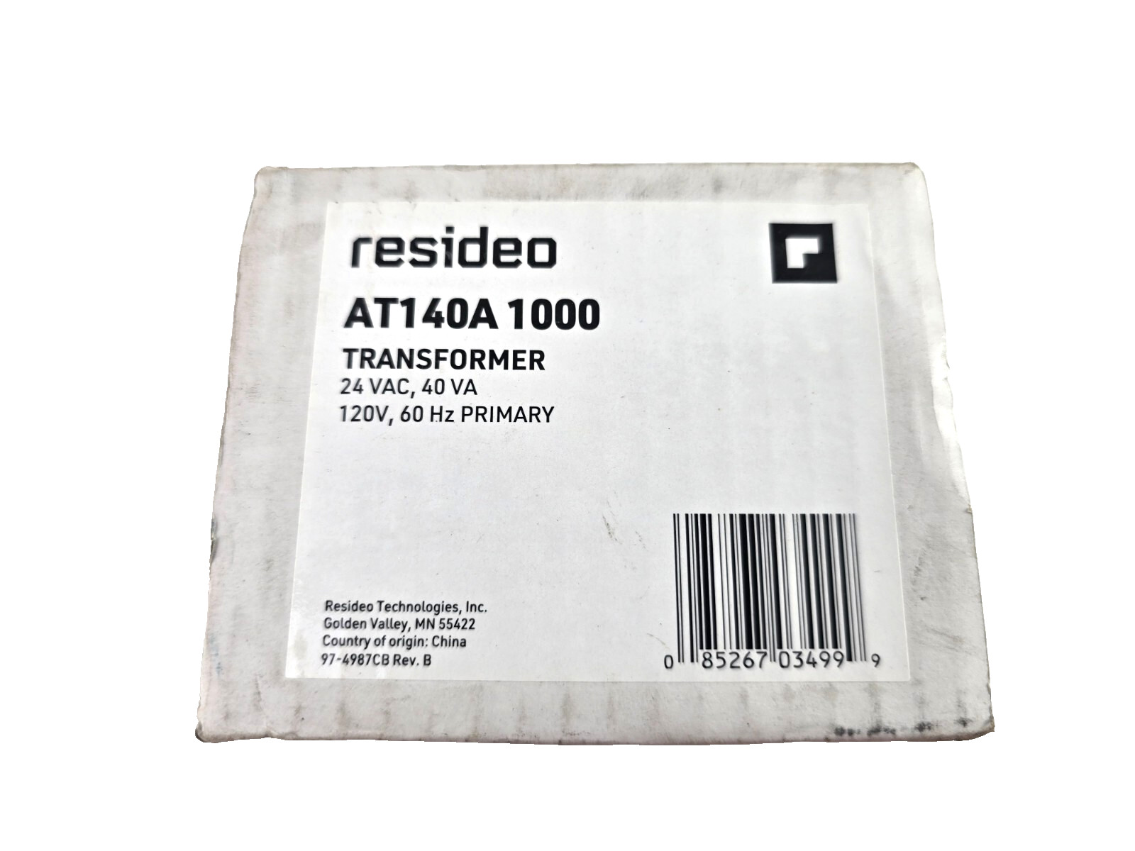 New Resideo AT140A1000 24VAC Transformer 120V 60Hz AT140A-1000