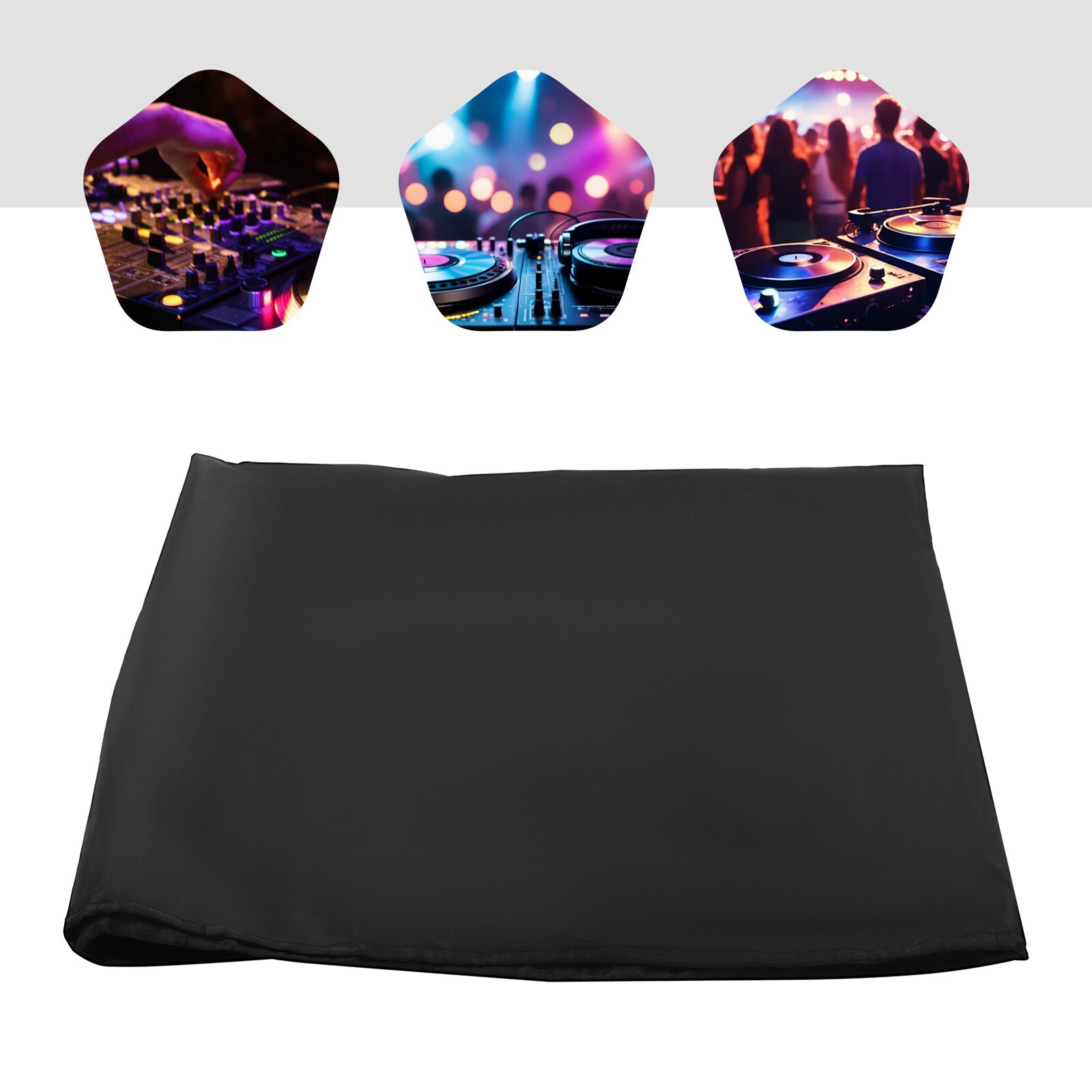 DJ Black Portable Oxford Cloth Scrim DJ Display Stand Facade Booth Event Cover