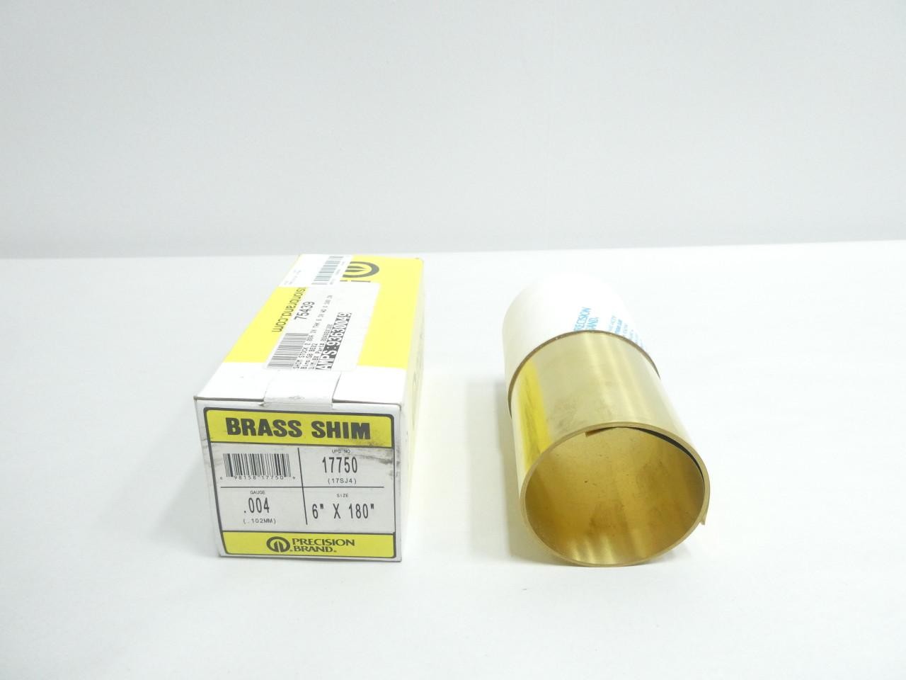 Precision 17750 Brass Shim 6in X 180in X 0.004in
