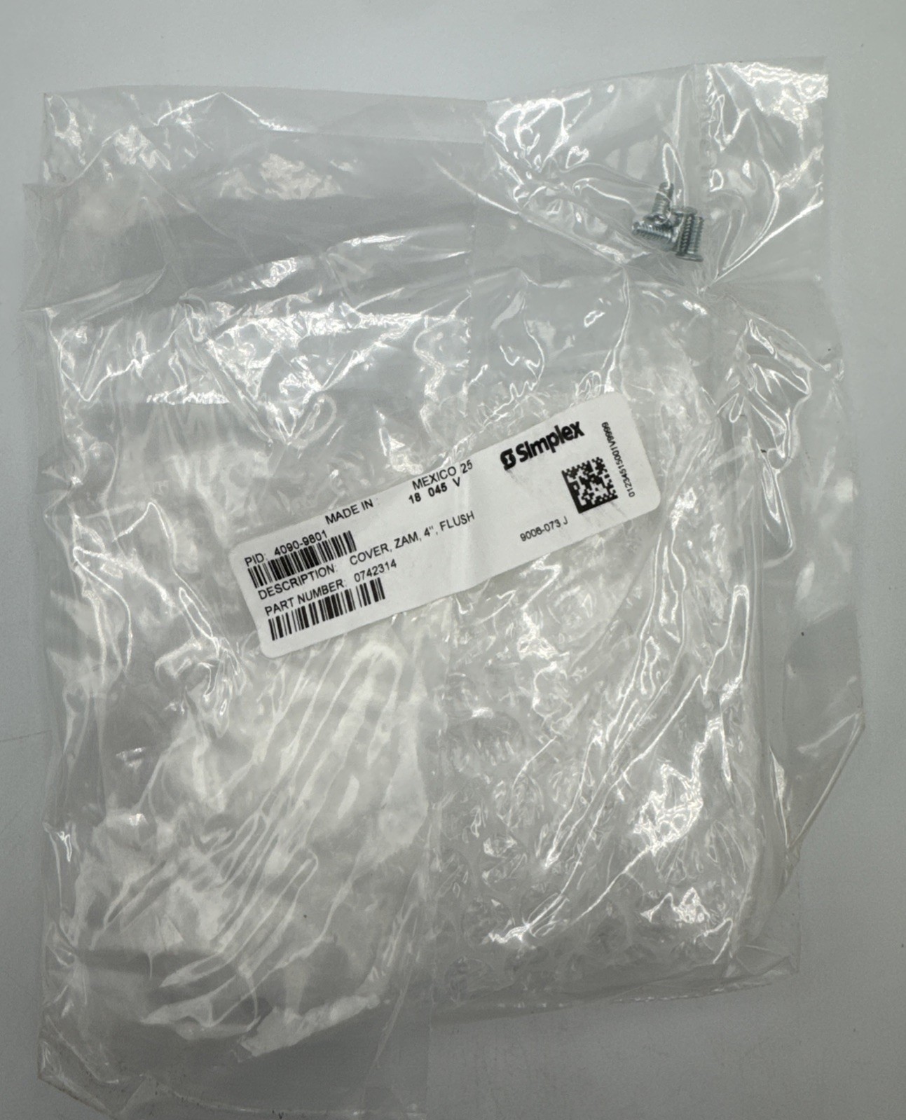Brand New Simplex 0742313 ZAM 4090 IDNet Semi-Flush 4″ Surface Cover 4090-9802