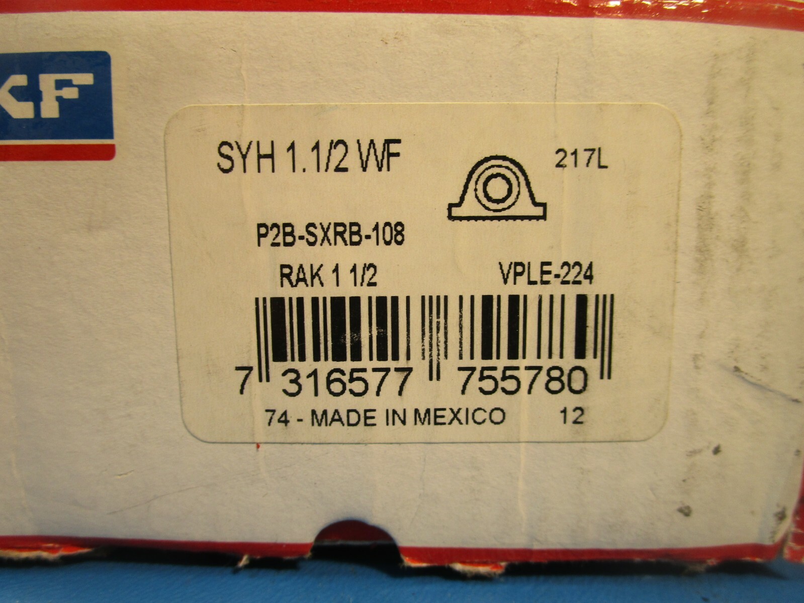 SKF, SYH 1 1/2 WF, 1 1/2″ Bore Pillow Block, Eccentric Collar