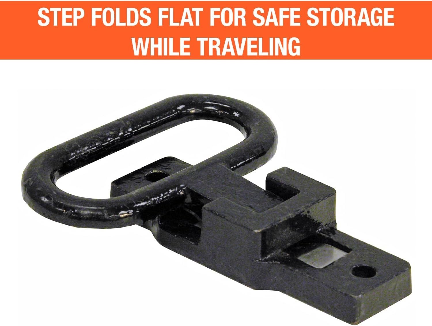 B2797BPC Folding Safety Step And Handle With Safety Storage, Black E-Coat Fin…