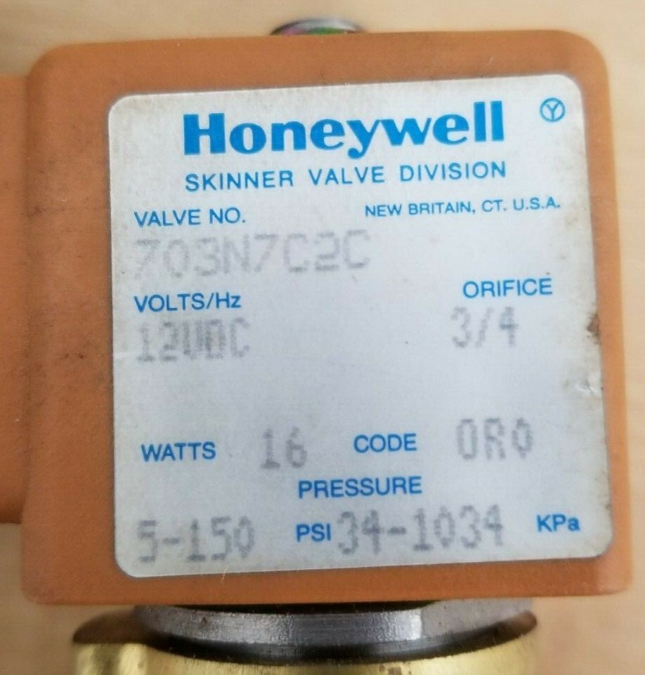 703N7C2C Honeywell Gas Valve – 12V 3/4″ NPT