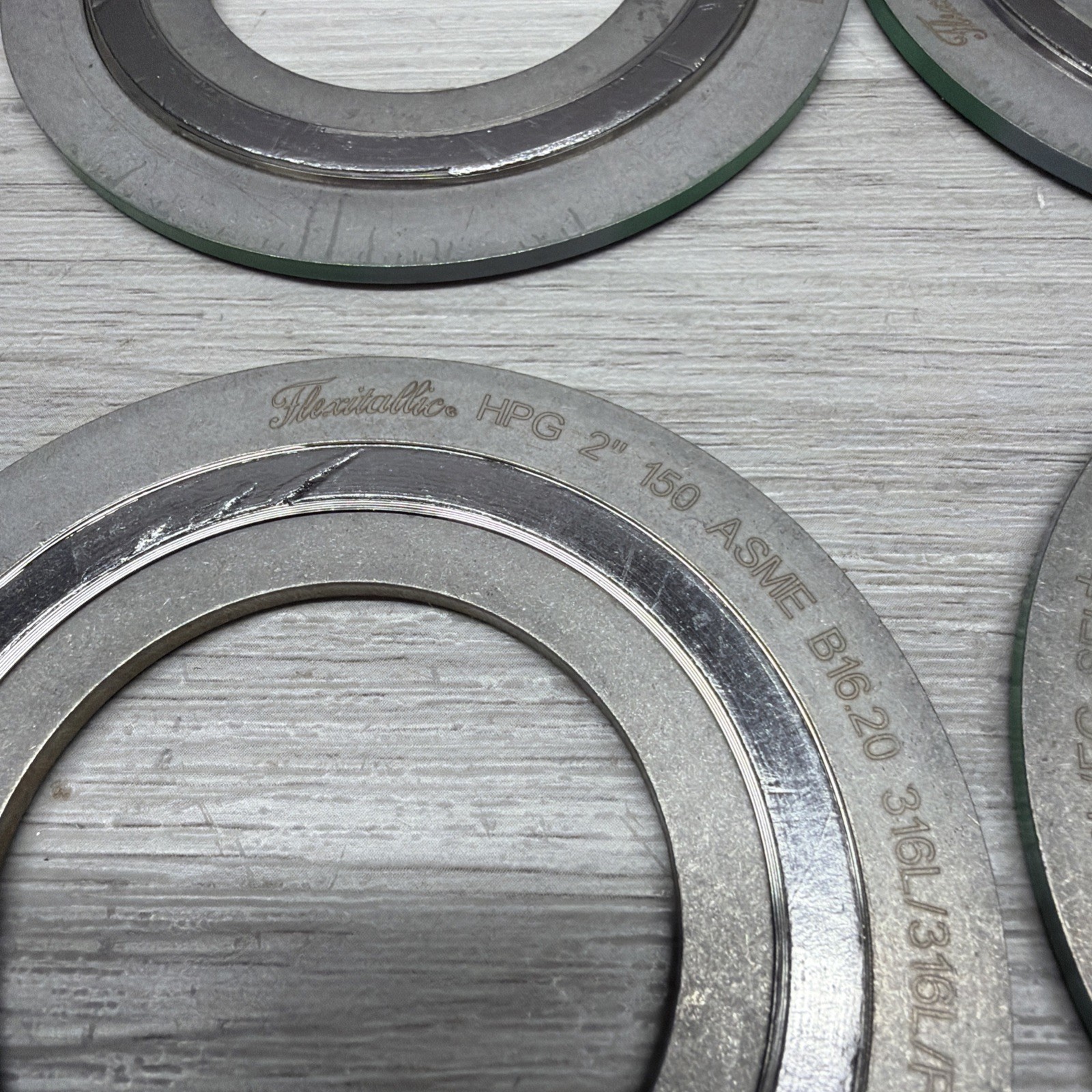 Lot Of 4 Flexitallic 020010202082 Spiral Wound Gasket, 2” 150#, 316 SS