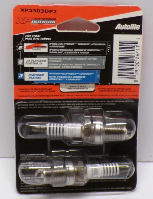 Autolite Spark Plugs XP5503DP2 VJ1 21022012 Pack of 2