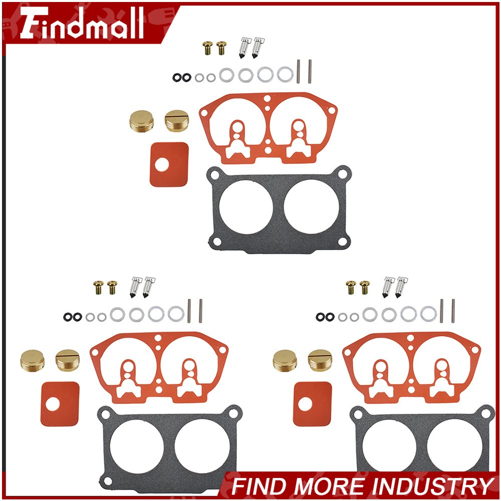 Findmall 3× Carburetor Rebuild Kit For Outboard V-6 For Yamaha 150 175 200 225