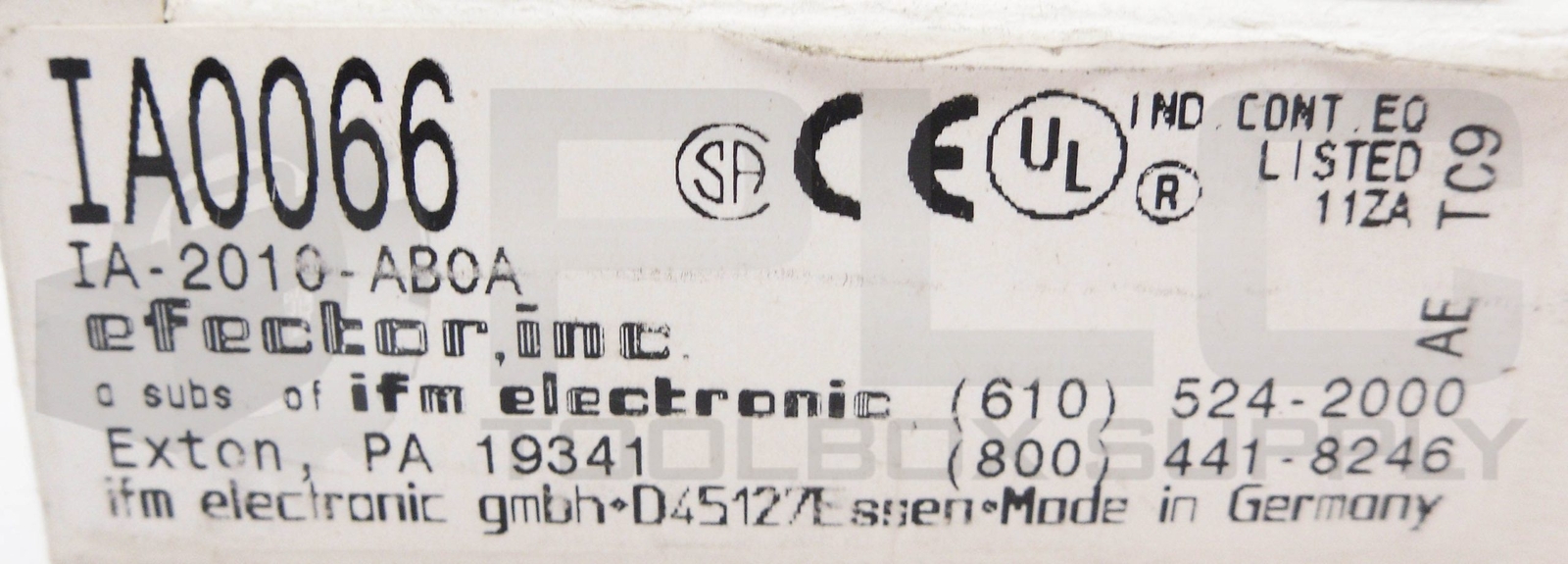 NEW IFM EFECTOR IA-2010-AB0A INDUCTIVE SENSOR 20-250V AC/DC IA0066